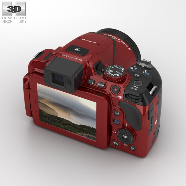 Nikon Coolpix P610 Red 3D model