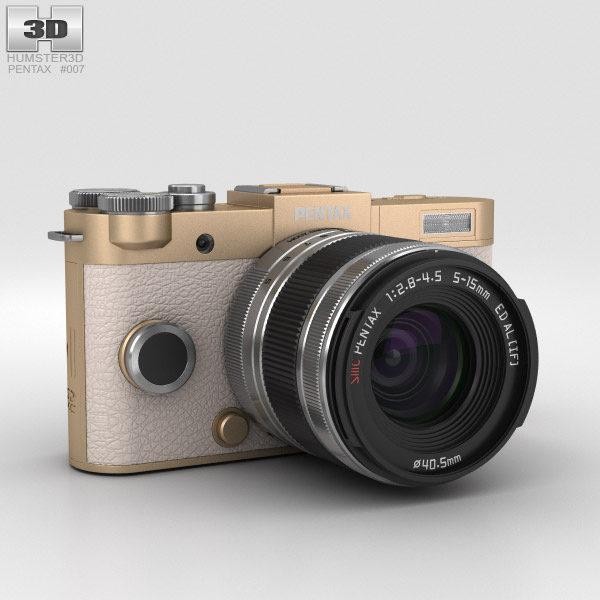 Pentax Q-S1 Champagne Gold 3D model