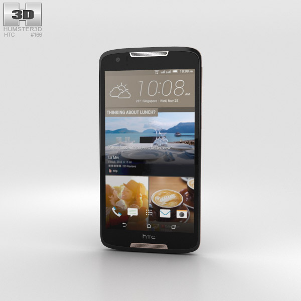 HTC Desire 828 Dual Sim Dark Gray 3D模型