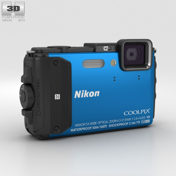 Nikon Coolpix AW130 Blue 3D model