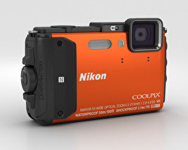 Nikon Coolpix AW130 Orange Modelo 3D