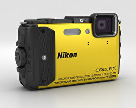 Nikon Coolpix AW130 Amarillo Modelo 3D
