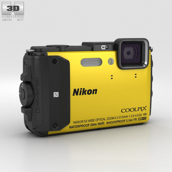 Nikon Coolpix AW130 Yellow 3D model