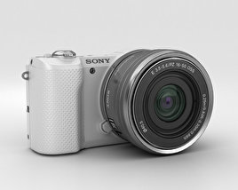 Sony Alpha A5000 Bianco Modello 3D