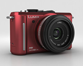 Panasonic Lumix DMC-GF1 Red 3D model