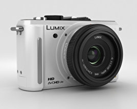 Panasonic Lumix DMC-GF1 White 3D model