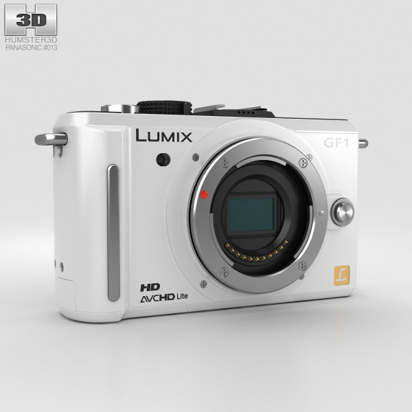 Panasonic Lumix DMC-GF1 White 3D model