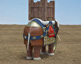 War Elephant 3d model back view