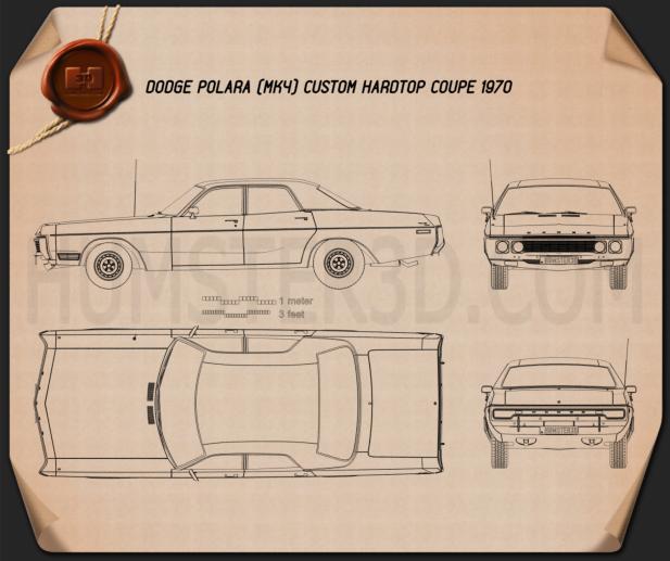 Dodge Polara hardtop Coupe 1970 Blueprint