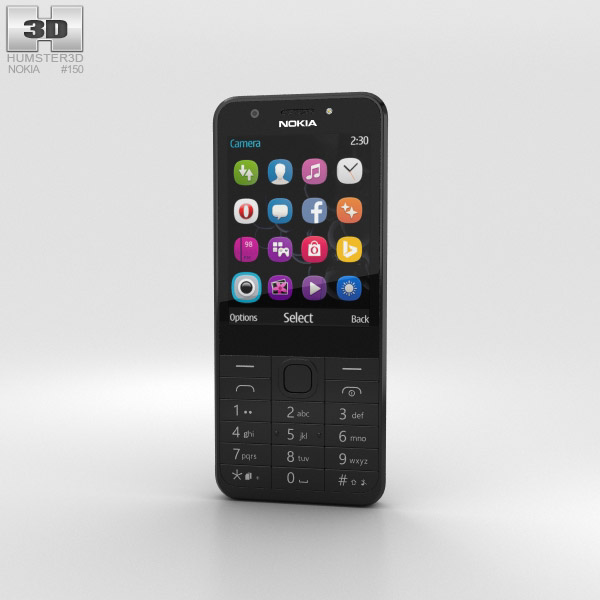 Nokia 230 Dual SIM Black 3D model