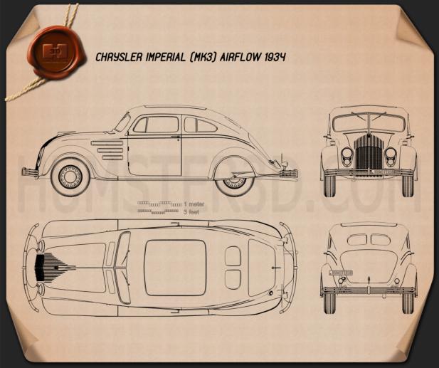 Chrysler Imperial Airflow 1934 Blueprint