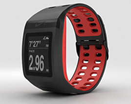 Nike+ SportWatch GPS Black/Red Modelo 3D
