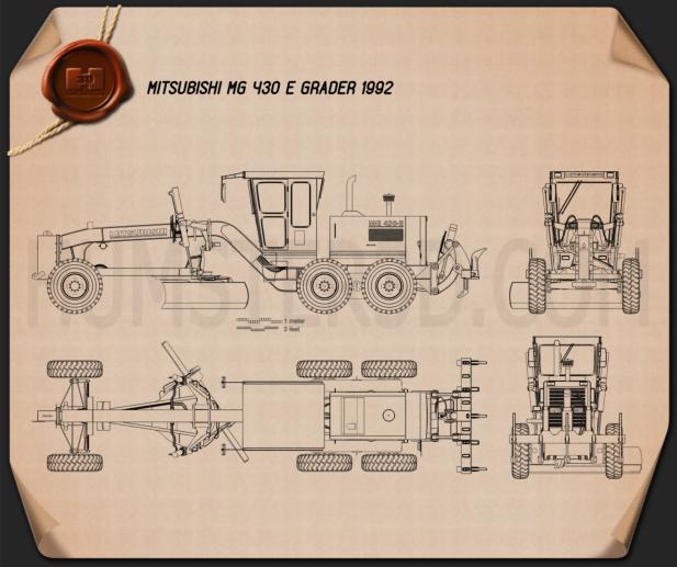 Mitsubishi MG430 E Grader 1992 設計図