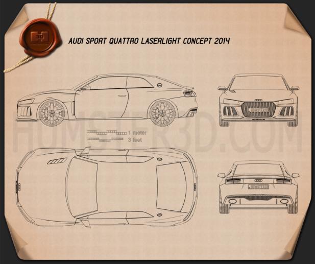 Audi Sport Quattro Laserlight 2014 Blueprint