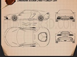 Lamborghini blueprint Download - Hum3D