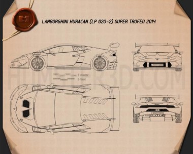 Lamborghini blueprint 3D Models Download - Hum3D