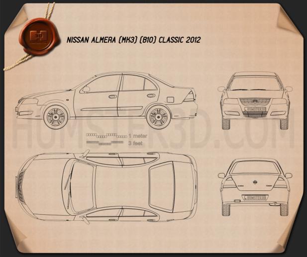 Nissan Almera (B10) Classic 2012 蓝图