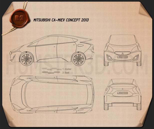 Mitsubishi CA-MiEV 2013 Blueprint