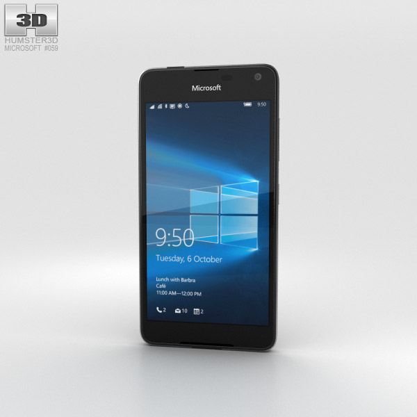 Microsoft Lumia 650 Black 3D модель