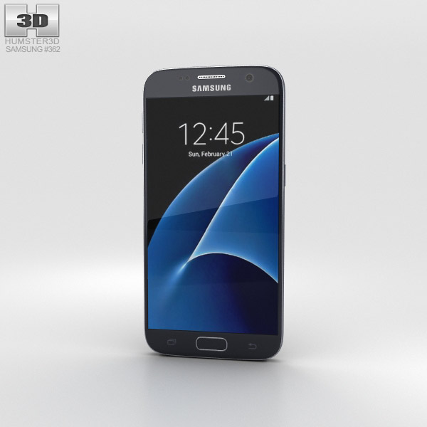 Samsung Galaxy S7 Noir Modèle 3D