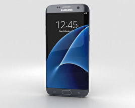 Samsung Galaxy S7 Edge Preto Modelo 3d