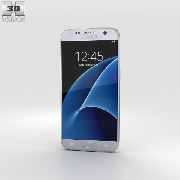 Samsung Galaxy S7 Silver Modelo 3D