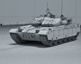 VT-4 (MBT-3000) Tank 3d model wire render
