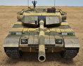 VT-4 (MBT-3000) Tank 3d model front view