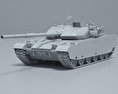 VT-4 (MBT-3000) Tank 3d model clay render