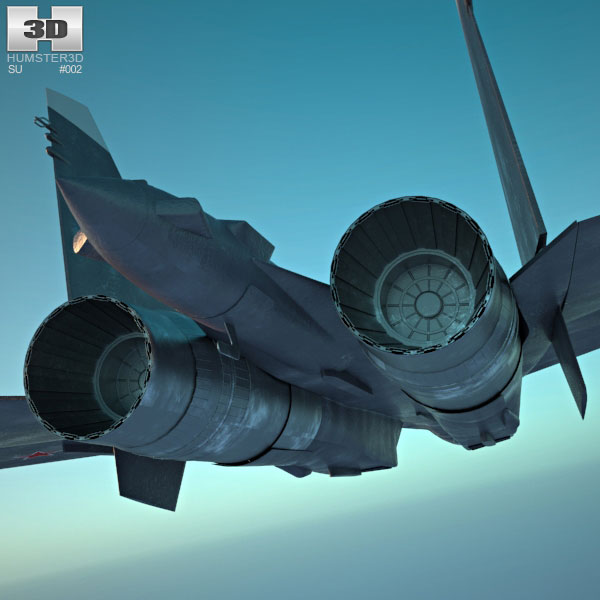 Sukhoi Su-35 3D model - Aircraft on Hum3D