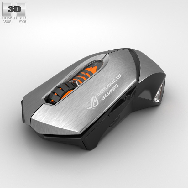 Asus ROG Eagle Eye GX1000 Ratón para juegos Modelo 3D
