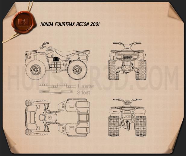 Honda FourTrax Recon 2001 Blueprint