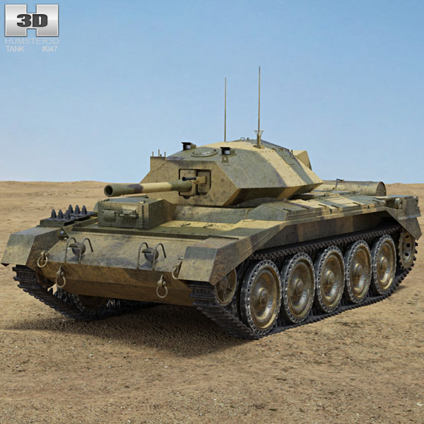 Crusader char Modèle 3D