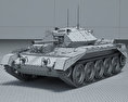 十字軍坦克 (Mk III) 3D模型 wire render