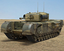 丘吉爾戰車 3D模型