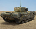 Churchill Tank Mk IV 3d model back view