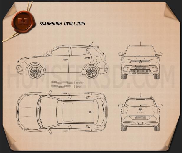 SsangYong Tivoli 2015 Blueprint
