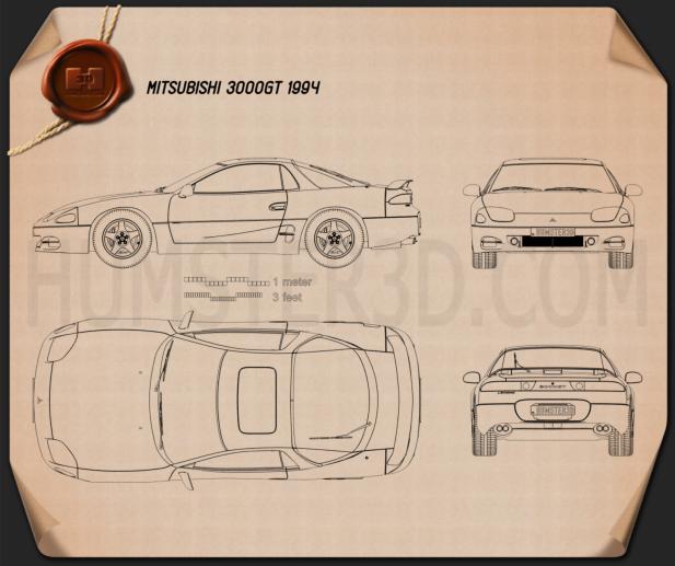 Mitsubishi 3000GT 1994 Blueprint