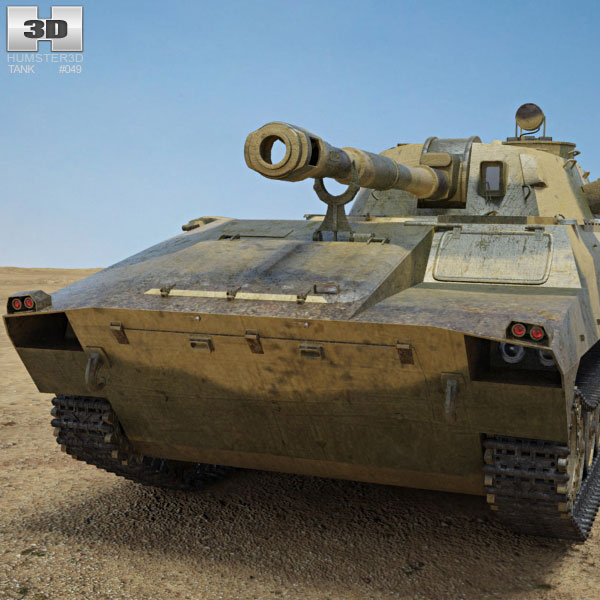 2S1 Gvozdika 3D model - Military on Hum3D