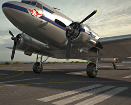 Douglas DC-3 Modèle 3D