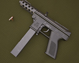 英特拉泰克TEC-9半自動手槍 3D模型