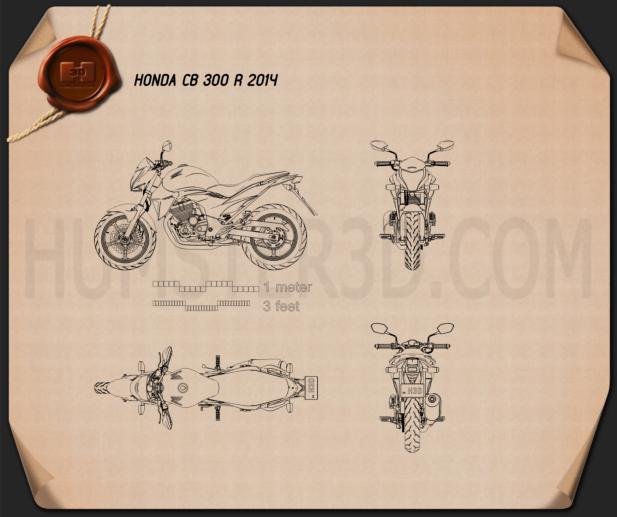 Honda CB300R 2014 Disegno Tecnico