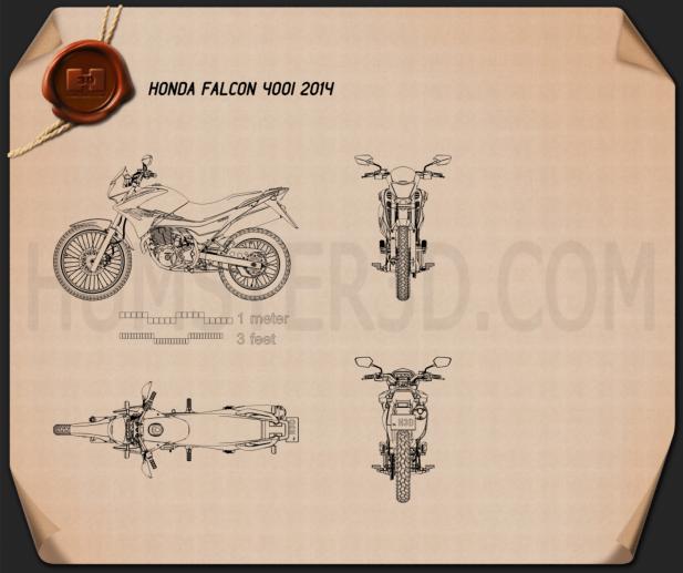 Honda NX 400i Falcon 2014 Blueprint