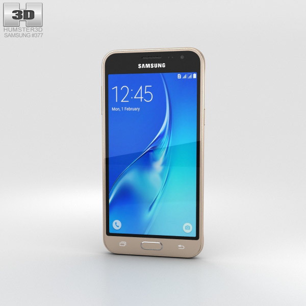 Samsung Galaxy J3 (2016) Gold Modelo 3d