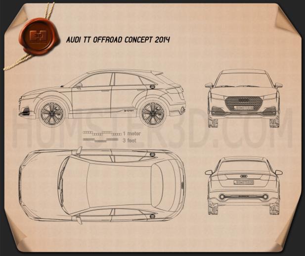 Audi TT offroad 2014 Blueprint