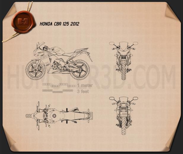 Honda CBR125R 2012 蓝图