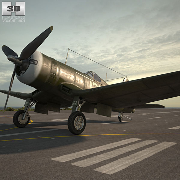 Vought F4U Corsair 3D 모델 