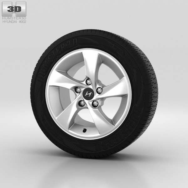 Hyundai Elantra Wheel 15 inch 002 3d model