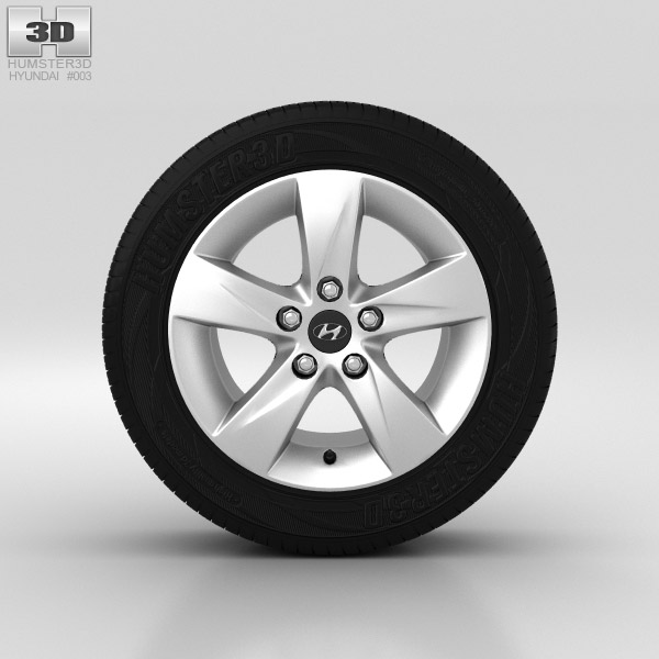 Hyundai Elantra Wheel 16 inch 001 3D model