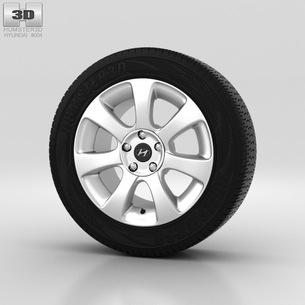 Hyundai Elantra Wheel 17 inch 001 3d model